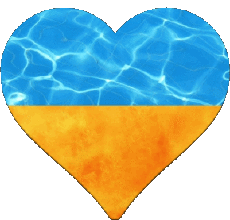 Drapeaux Europe Ukraine Coeur 