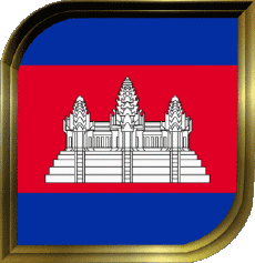 Drapeaux Asie Cambodge Carré 
