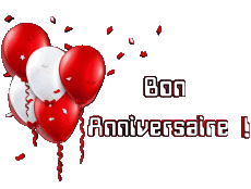Messages Français Bon Anniversaire Ballons - Confetis 003 