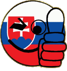 Fahnen Europa Slowakei Smiley - OK 