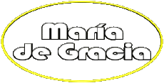 Nome FEMMINILE - Spagna M Composto María de Gracia 