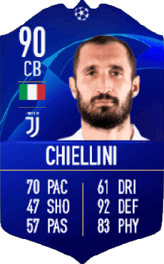 Multimedia Vídeo Juegos F I F A - Jugadores  cartas Italia Giorgio Chiellini 