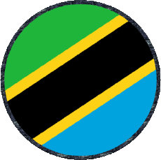 Banderas África Tanzania Rond 
