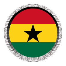 Bandiere Africa Ghana Rotondo - Anelli 