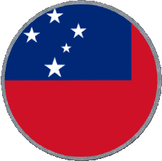 Bandiere Oceania Samoa Tondo 