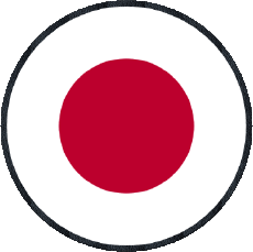Fahnen Asien Japan Runde 