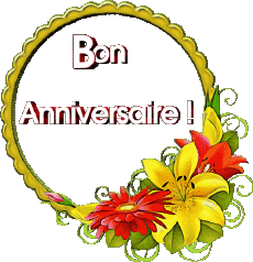 Messages Français Bon Anniversaire Floral 018 