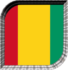 Drapeaux Afrique Guinée Carré 