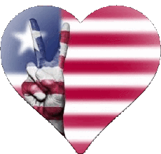 Flags Africa Liberia Heart 