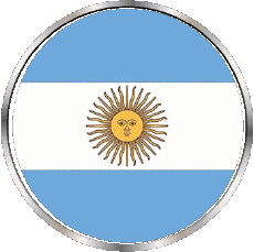 Flags America Argentina Round - Rings 