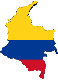 Fahnen Amerika Kolumbien Karte 