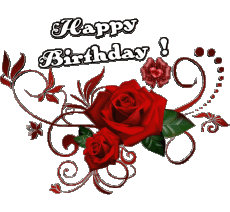 Nachrichten Englisch Happy Birthday Floral Transparenter Hintergrund 004 