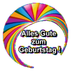 Messages German Alles Gute zum Geburtstag Zusammenfassung - geometrisch Transparent Background 001 