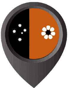 Fahnen Ozeanien Australien Northern Territory Standort-Pin 