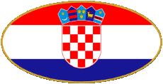 Bandiere Europa Croazia Ovale 