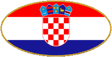 Drapeaux Europe Croatie Ovale 