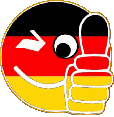 Fahnen Europa Deutschland Smiley - OK 