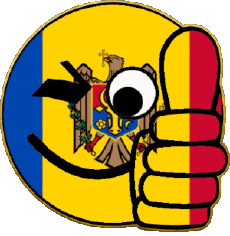 Drapeaux Europe Moldavie Smiley - OK 