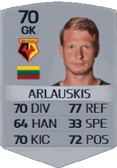 Multimedia Vídeo Juegos F I F A - Jugadores  cartas Lituania Giedrius Arlauskis 