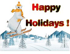 Messagi Inglese Happy Holidays Winter Serie 06 