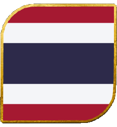 Drapeaux Asie Thaïlande Carré 