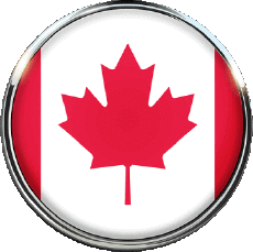 Flags America Canada Round 