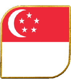 Drapeaux Asie Singapour Carré 
