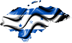 Drapeaux Amériques Honduras Carte 