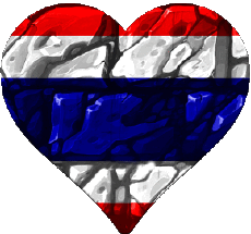 Fahnen Asien Thailand Herz 