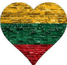 Fahnen Europa Litauen Herz 