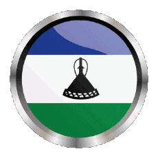 Drapeaux Afrique Lesotho Rond - Anneaux 