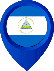 Drapeaux Amériques Nicaragua Epingle de Localisation 