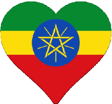 Flags Africa Ethiopia Heart 