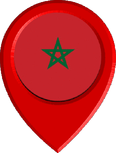 Fahnen Afrika Marokko Standort-Pin 