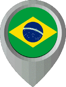 Banderas América Brasil Marcador de ubicación 