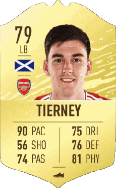 Multimedia Vídeo Juegos F I F A - Jugadores  cartas Escocia Kieran Tierney 