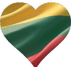 Drapeaux Europe Lituanie Coeur 