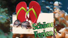 Messages Allemand Schöne Ferien Fond Animé 006 