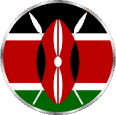 Fahnen Afrika Kenia Runde 