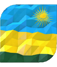 Bandiere Africa Ruanda Quadrato 
