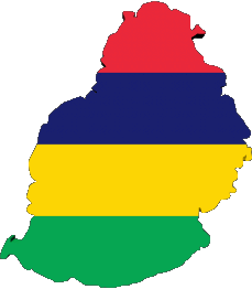 Bandiere Africa Mauritius Carta Geografica 