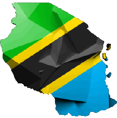 Flags Africa Tanzania Map 