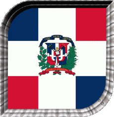 Bandiere America Repubblica Dominicana Quadrato 