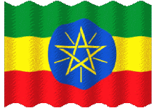 Bandiere Africa Etiopia Sventola 