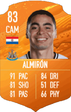 Multimedia Vídeo Juegos F I F A - Jugadores  cartas Paraguay Miguel Almirón 