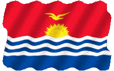Banderas Oceanía Kiribati Ondulación 