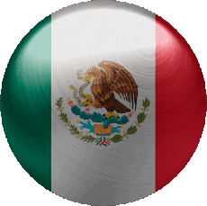 Drapeaux Amériques Mexique Rond 