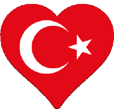 Banderas Asia Turquía Corazón 