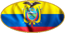 Flags America Ecuador Oval 01 