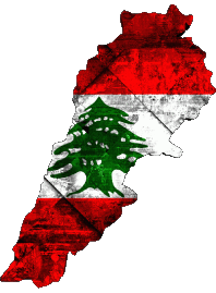 Drapeaux Asie Liban Carte 
